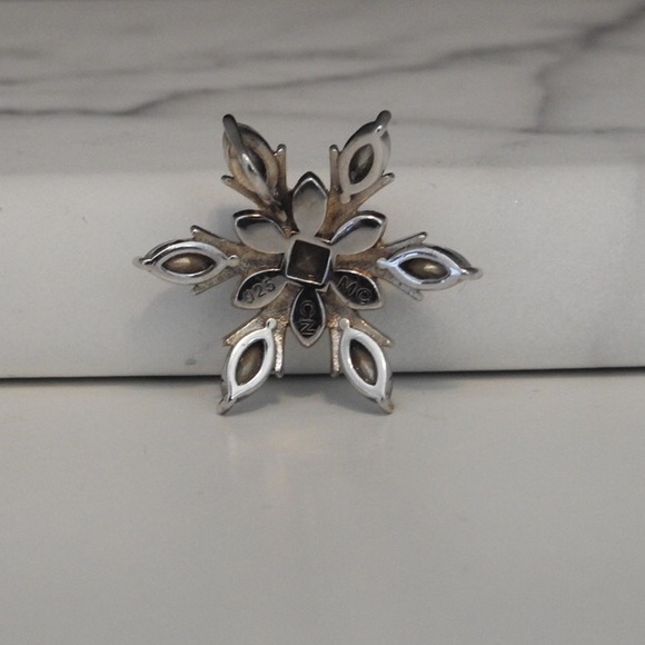 Blue and Silver Snowflake Pendant - Picture 3 of 5